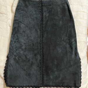 DANIER suede black skirt size small